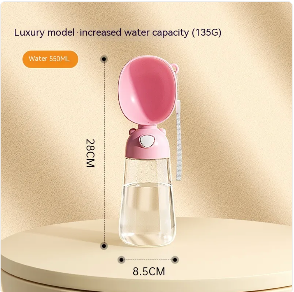 2-in-1 Portable Dog Water Bottle & Food Feeder