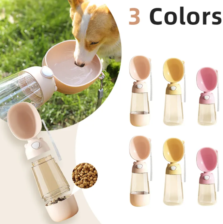 PawVoyage™ Portable Dog Water Bottle & Food Feeder