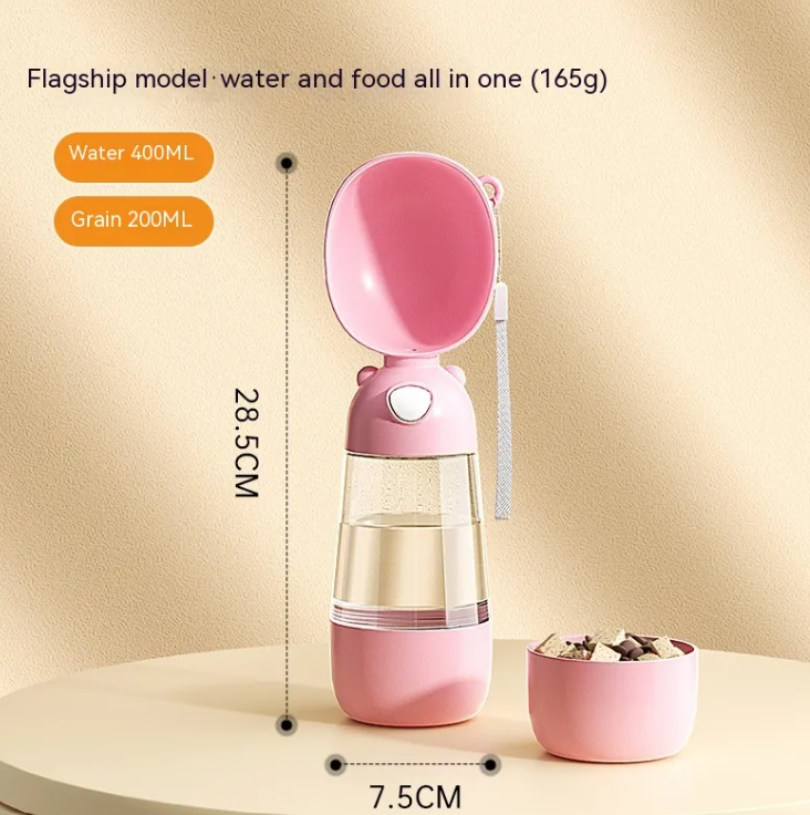 PawVoyage™ Portable Dog Water Bottle & Food Feeder