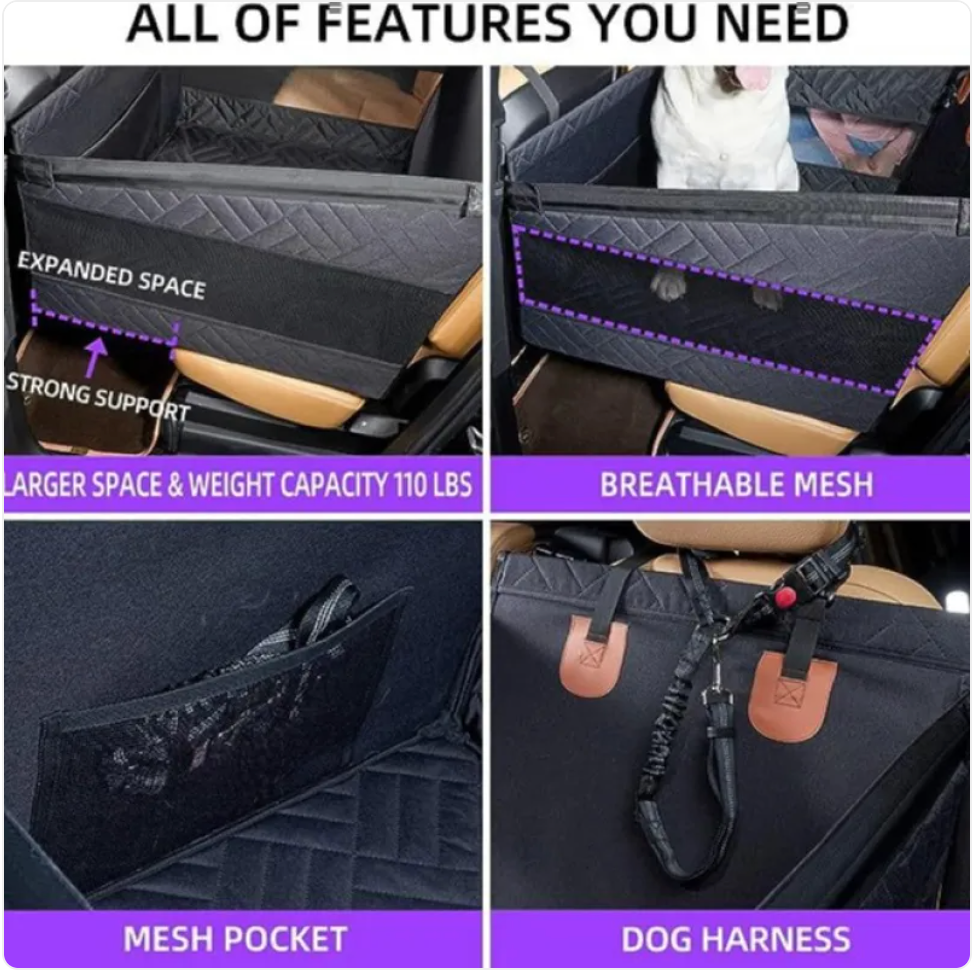 PawVoyage™ Waterproof Dog Car Travel Bed