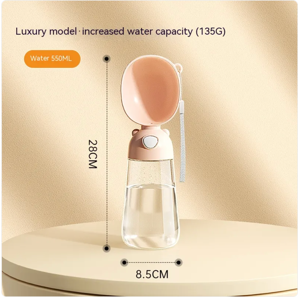2-in-1 Portable Dog Water Bottle & Food Feeder