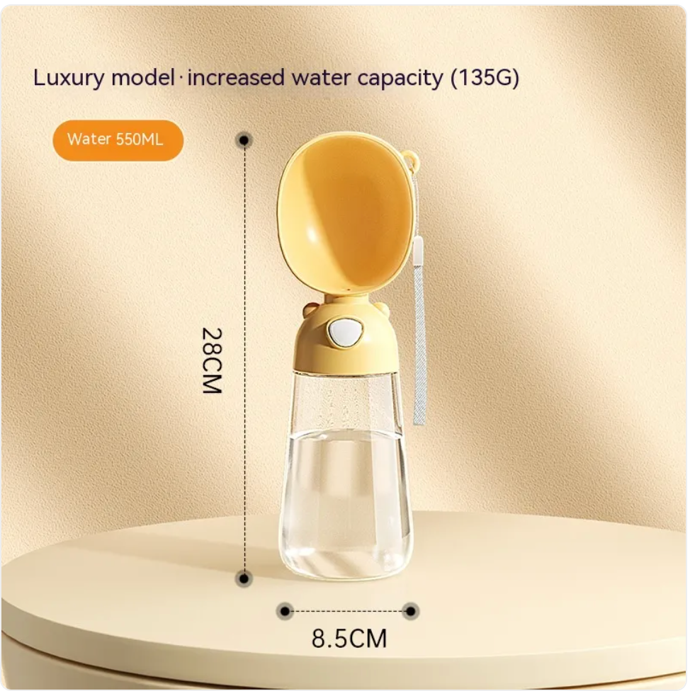 2-in-1 Portable Dog Water Bottle & Food Feeder